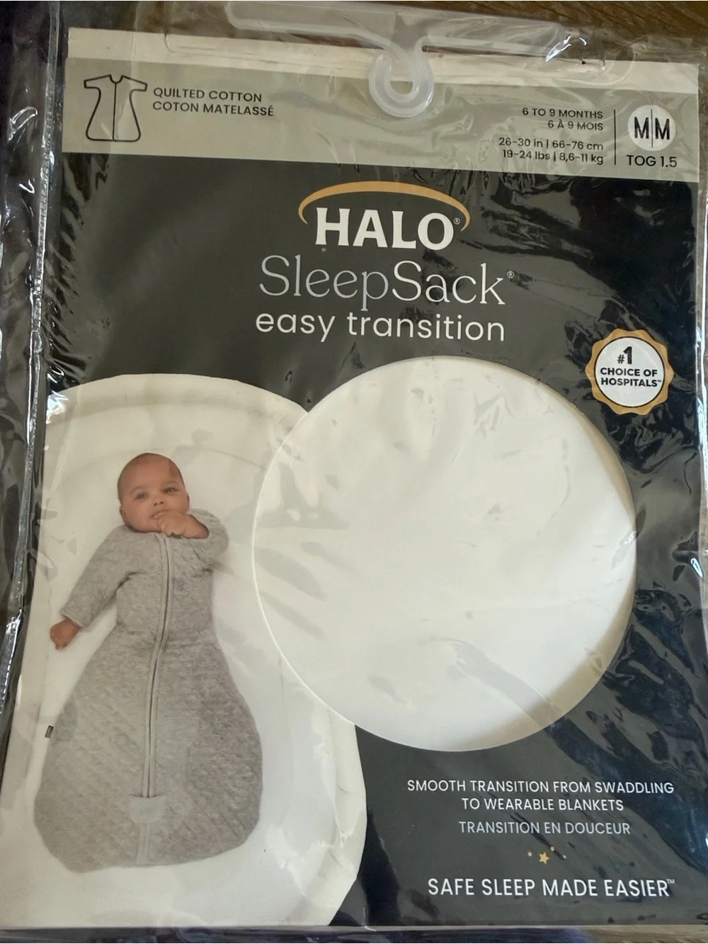 HALO SleepSack Easy Transition Quilted Cotton Baby Sleep Sack - Navy